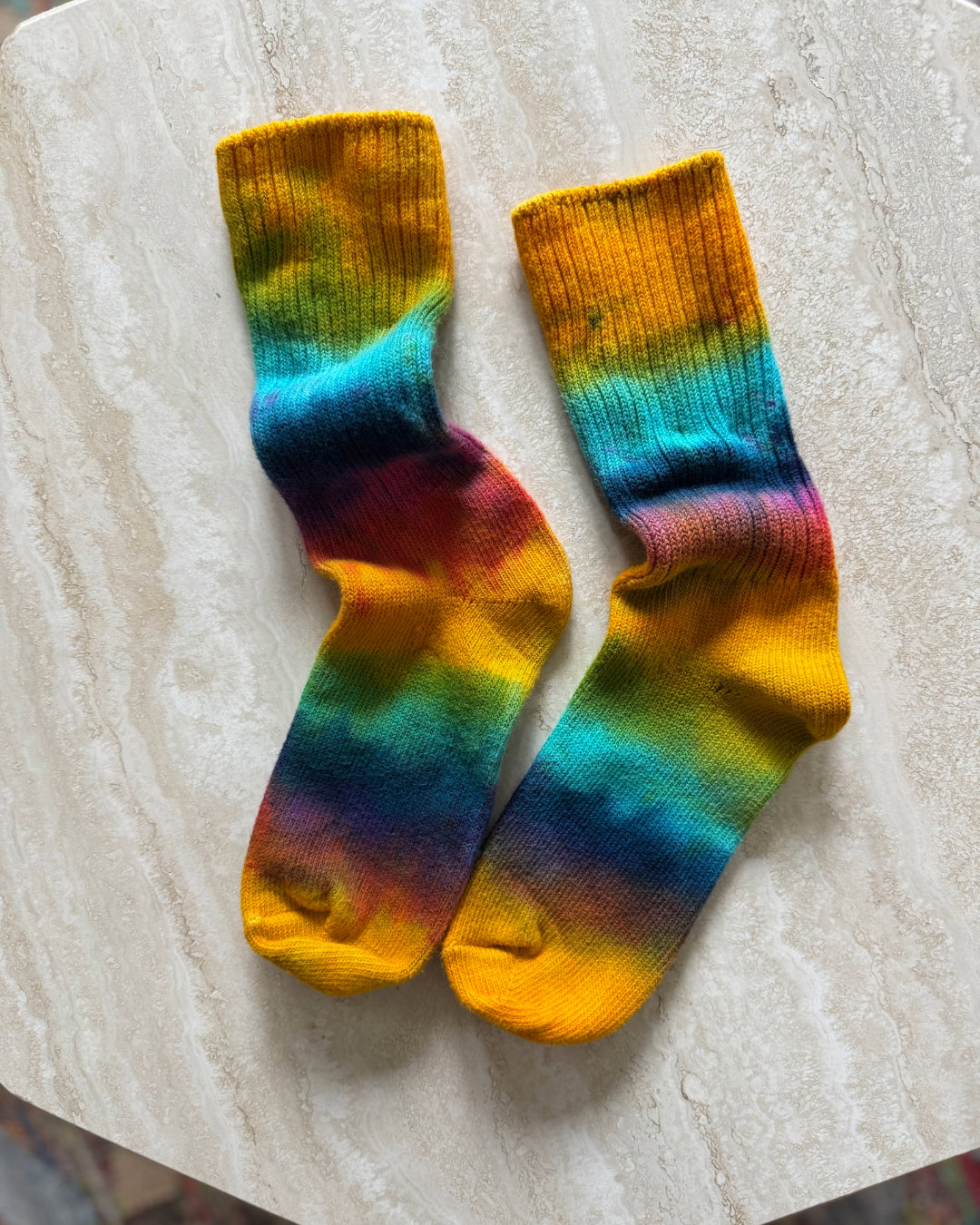 Organic Cotton Tie Dye Crew Socks