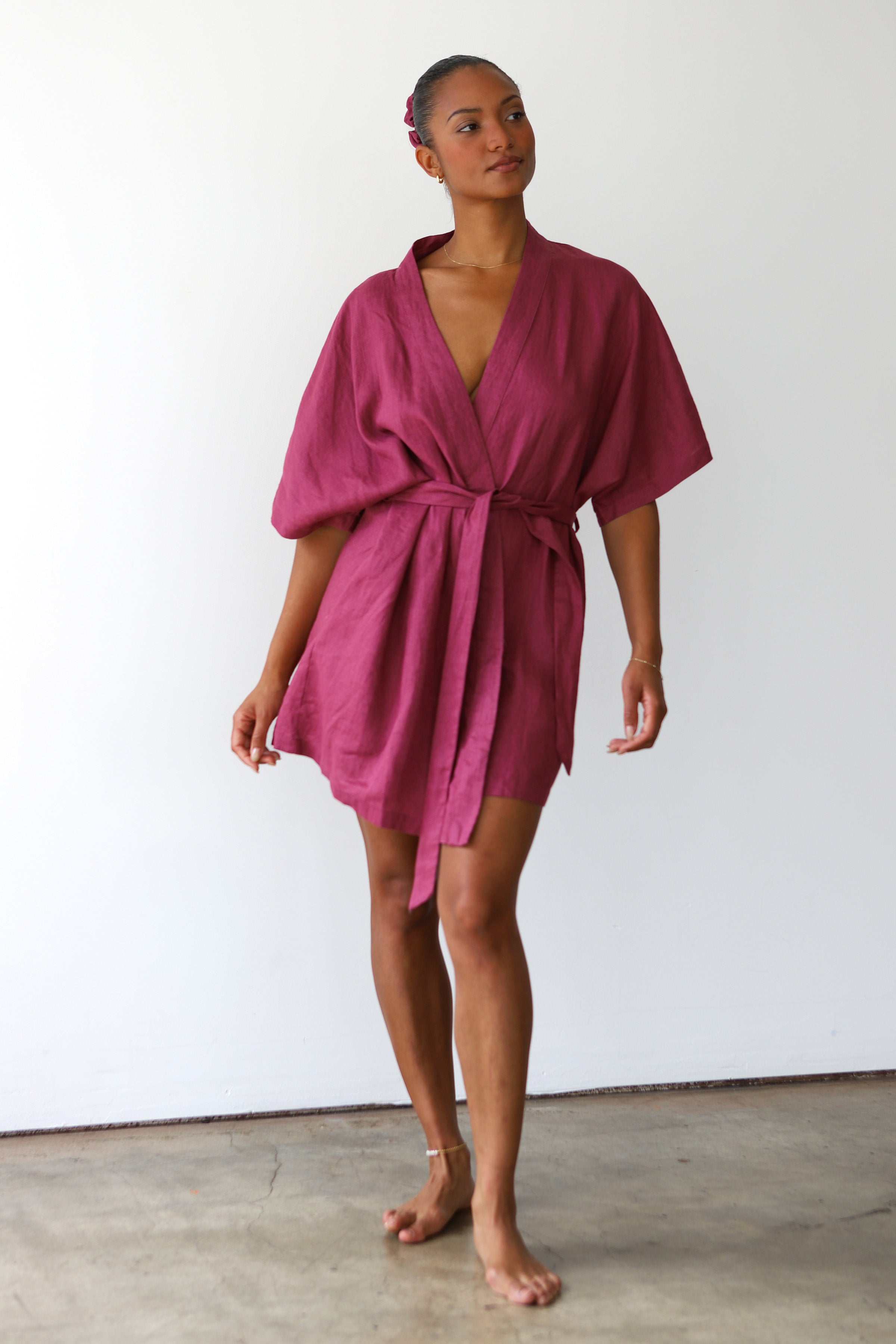 linen robe dress The Linen Short Robe