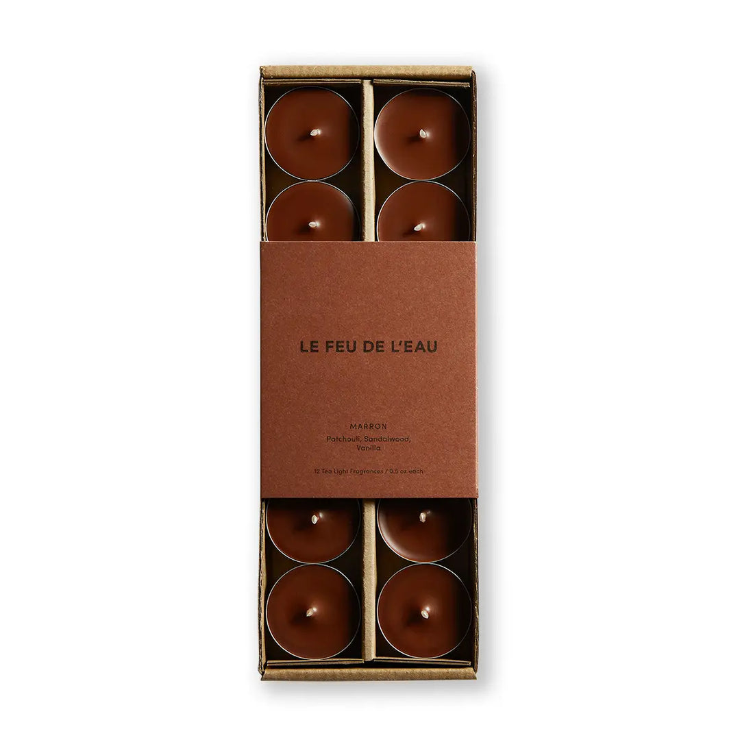 Le Feu De L'eau Tea Lights - Marron