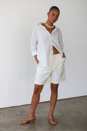 The Pinstripe Bermuda Short - Butter