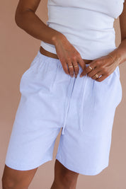 The Pinstripe Bermuda Short - Sky