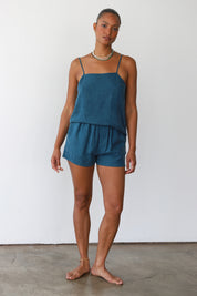 The Cami and Boxer Short Set - Teal