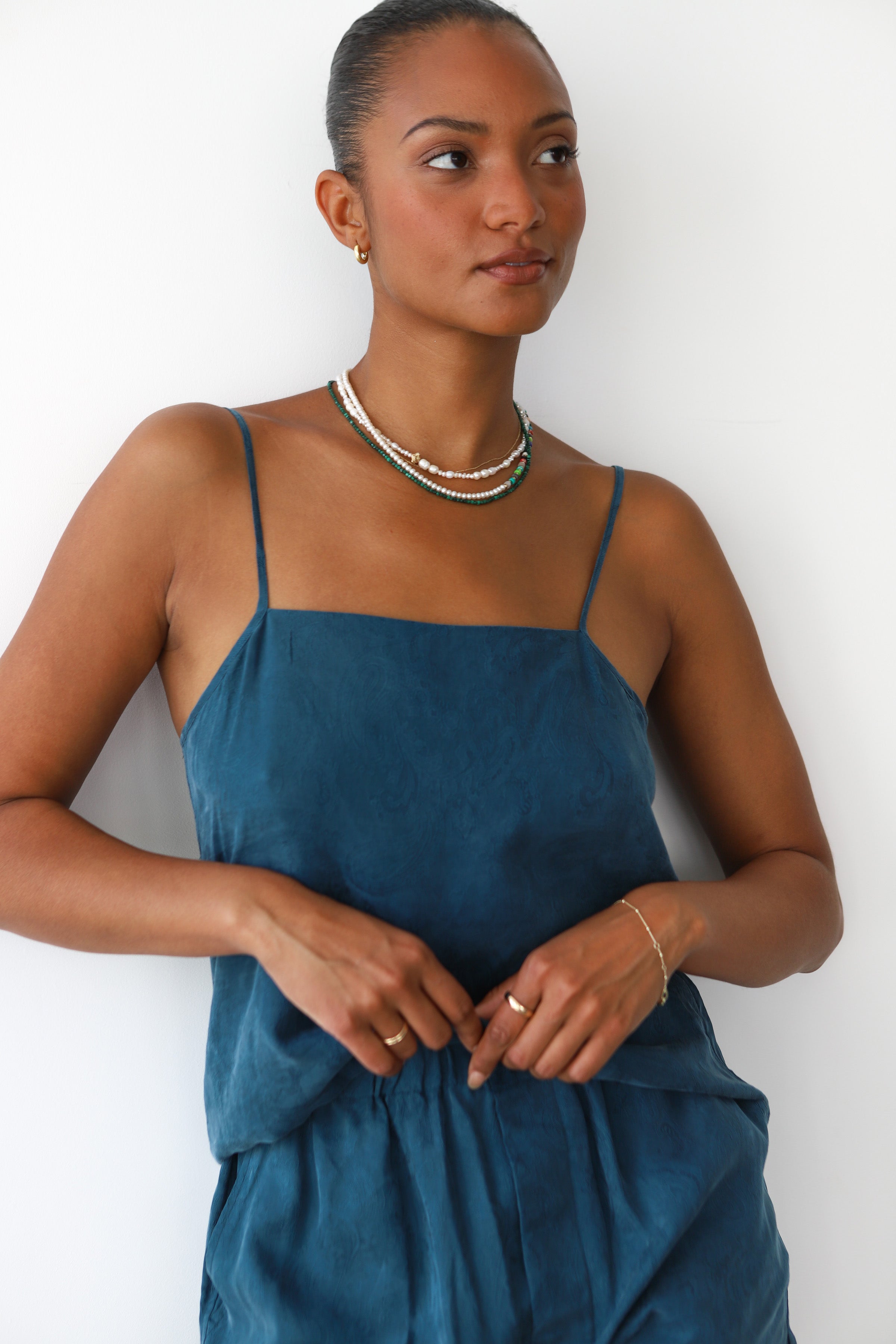 The Cami and Boxer Short Set - Teal