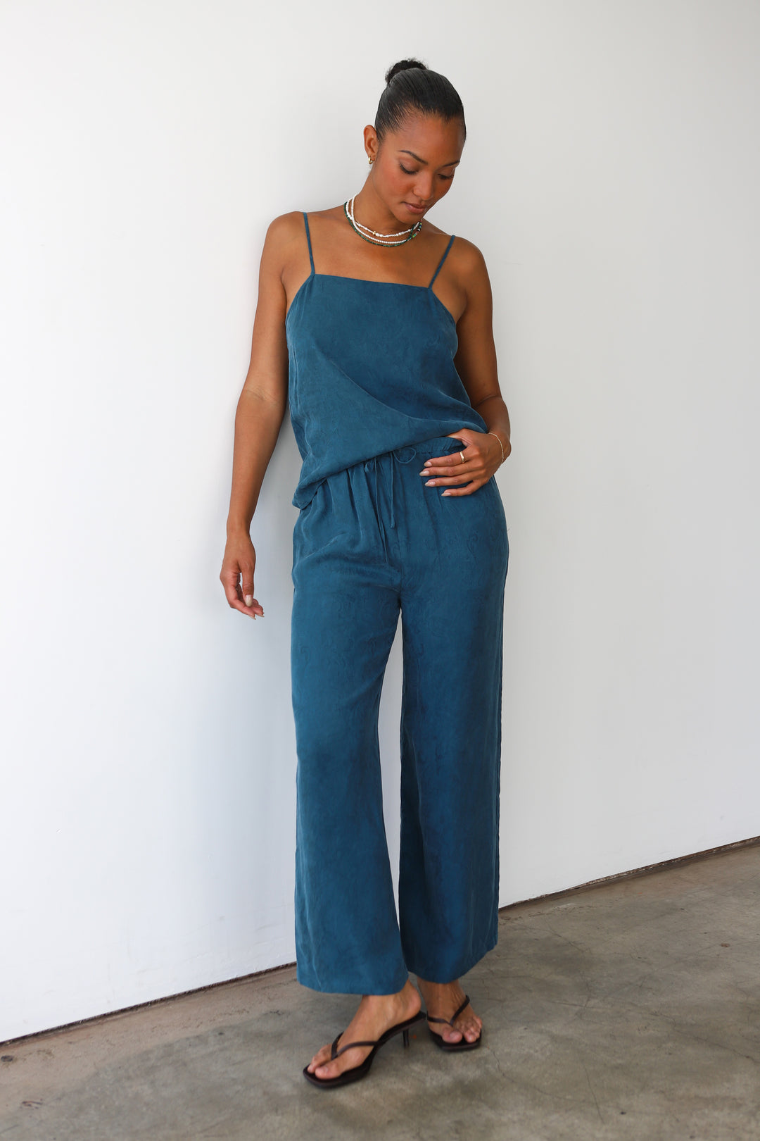 The Drawstring Pant - Teal