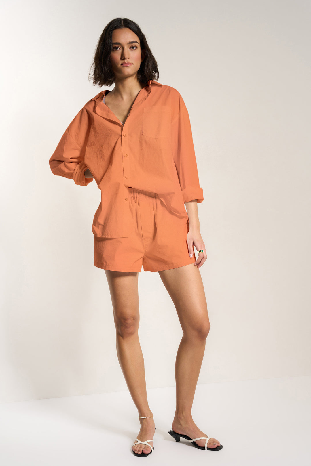 The Poplin Set - Peach