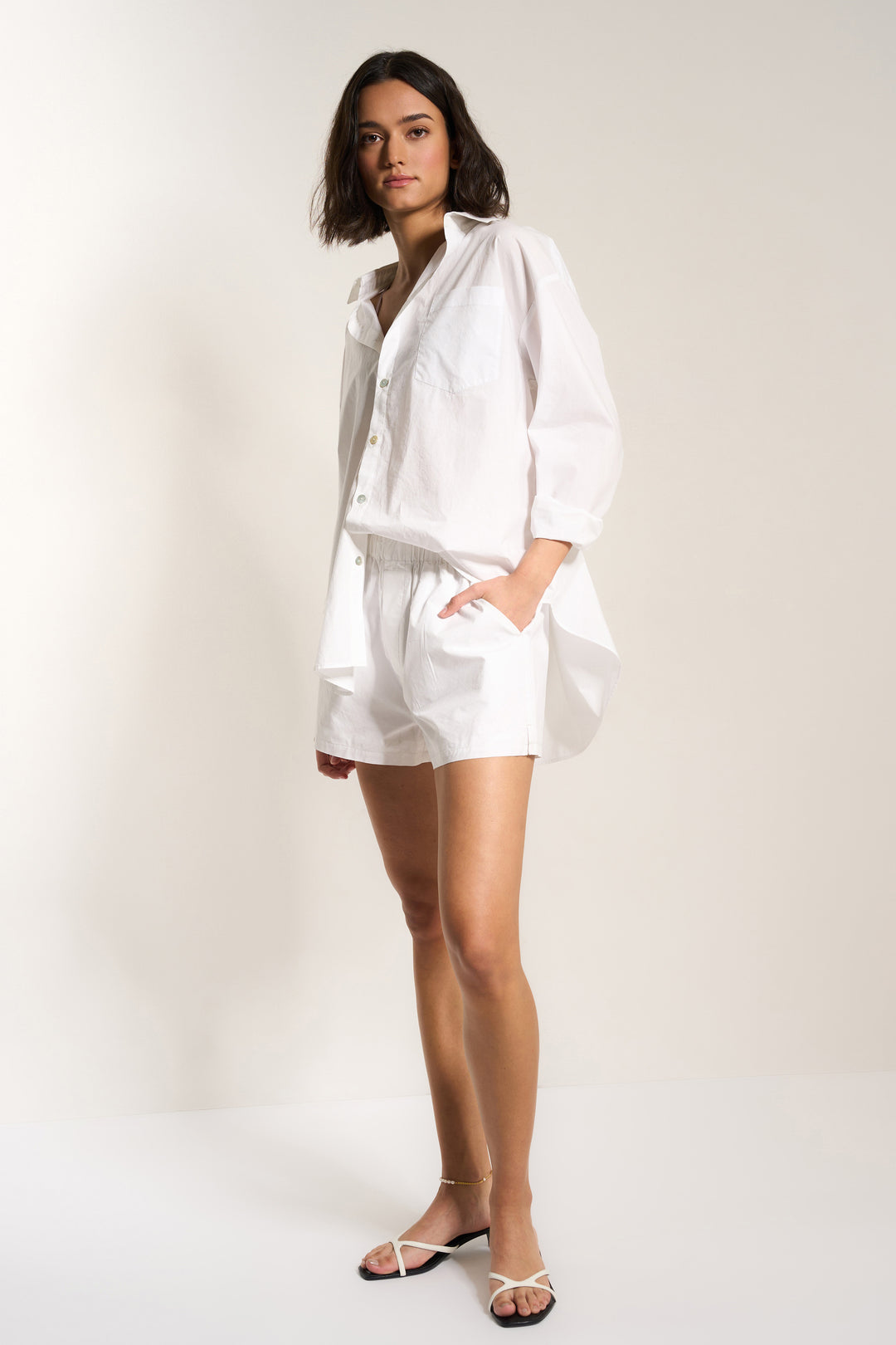 The Poplin Set - White