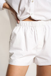 The Poplin Boxer Short - White