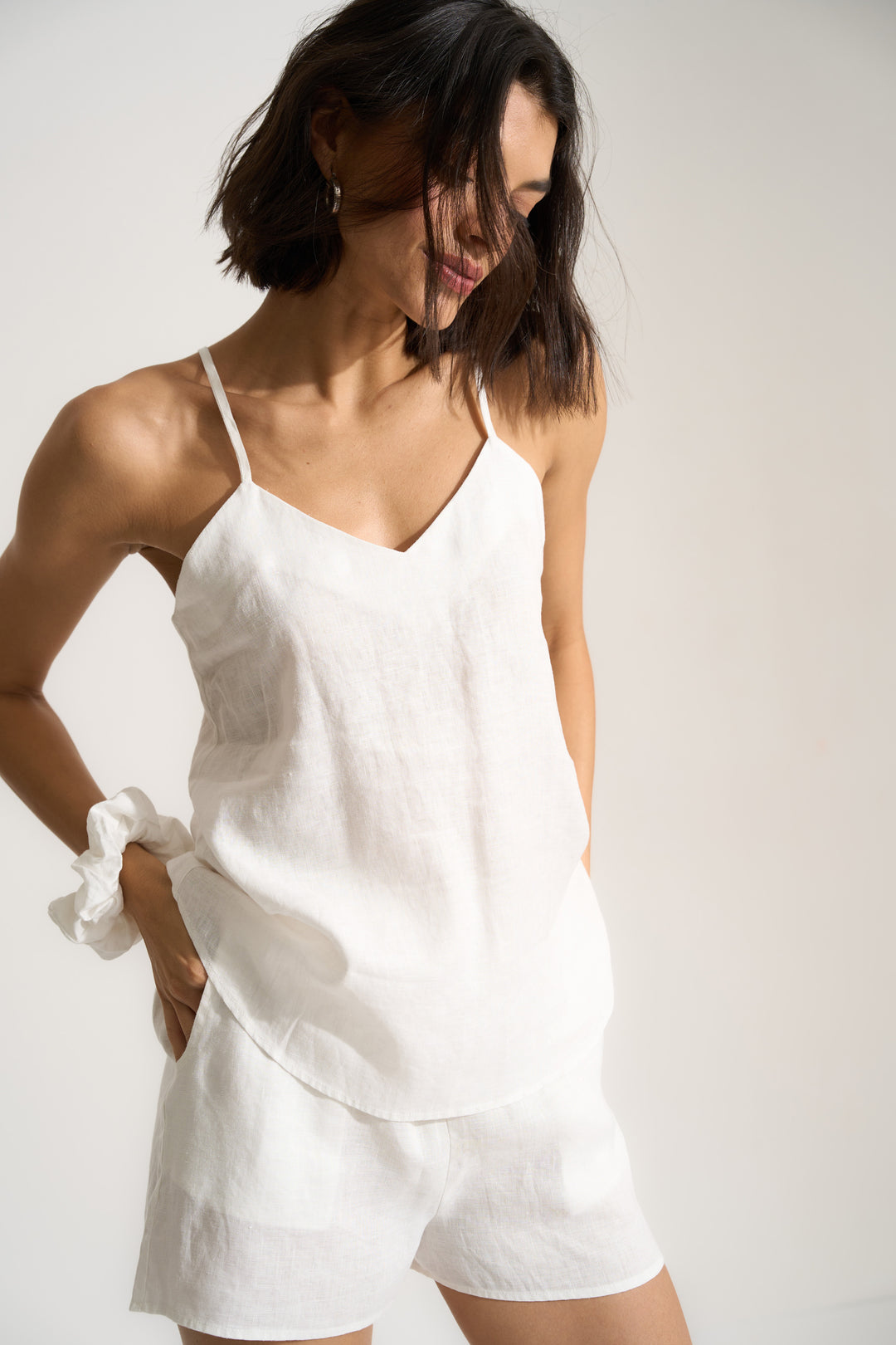 The Linen Cami - White