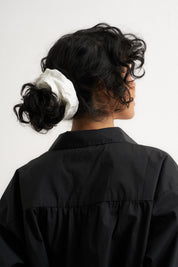 The Big Linen Scrunchie - White
