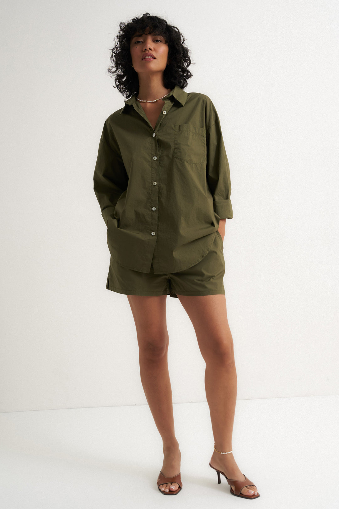 The Poplin Set - Olive