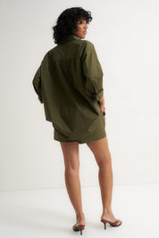 The Poplin Button Down - Olive