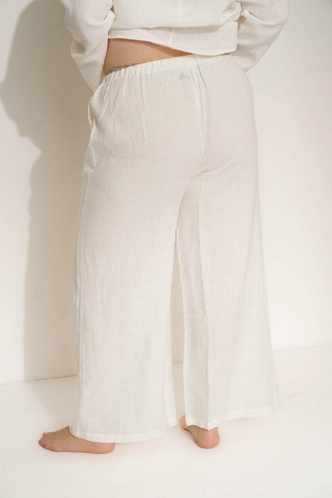 The Linen Drawstring Pant - White