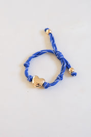 Blaine Puffy Heart Paracord Bracelet -  Blue