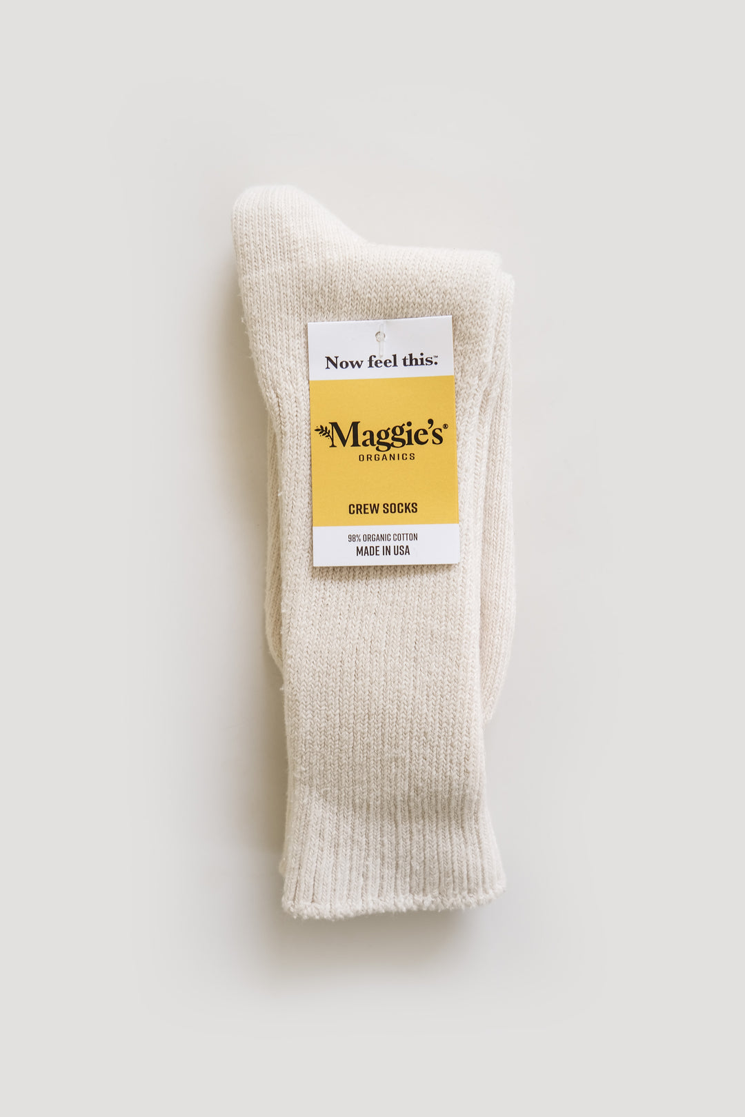 Organic Cotton Classic Crew Socks - Natural