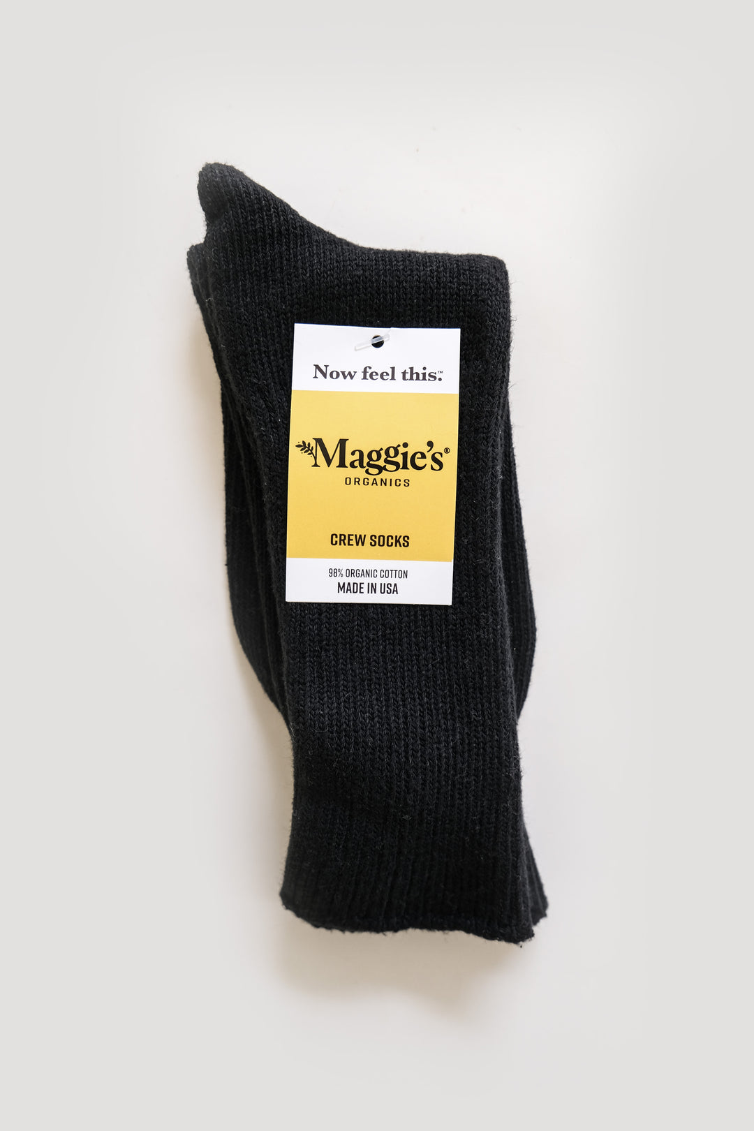 Orangic Cotton Classic Crew Socks - Black