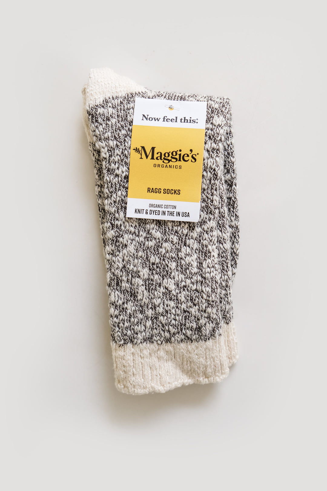 Organic Cotton Heathered Ragg Socks - Chestnut