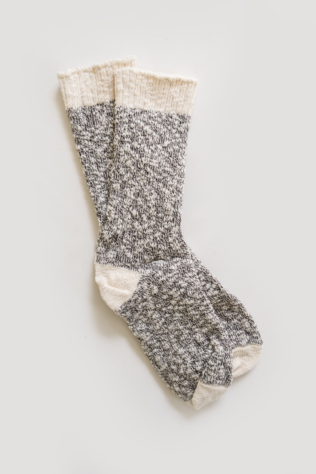 Organic Cotton Heathered Ragg Socks - Chestnut