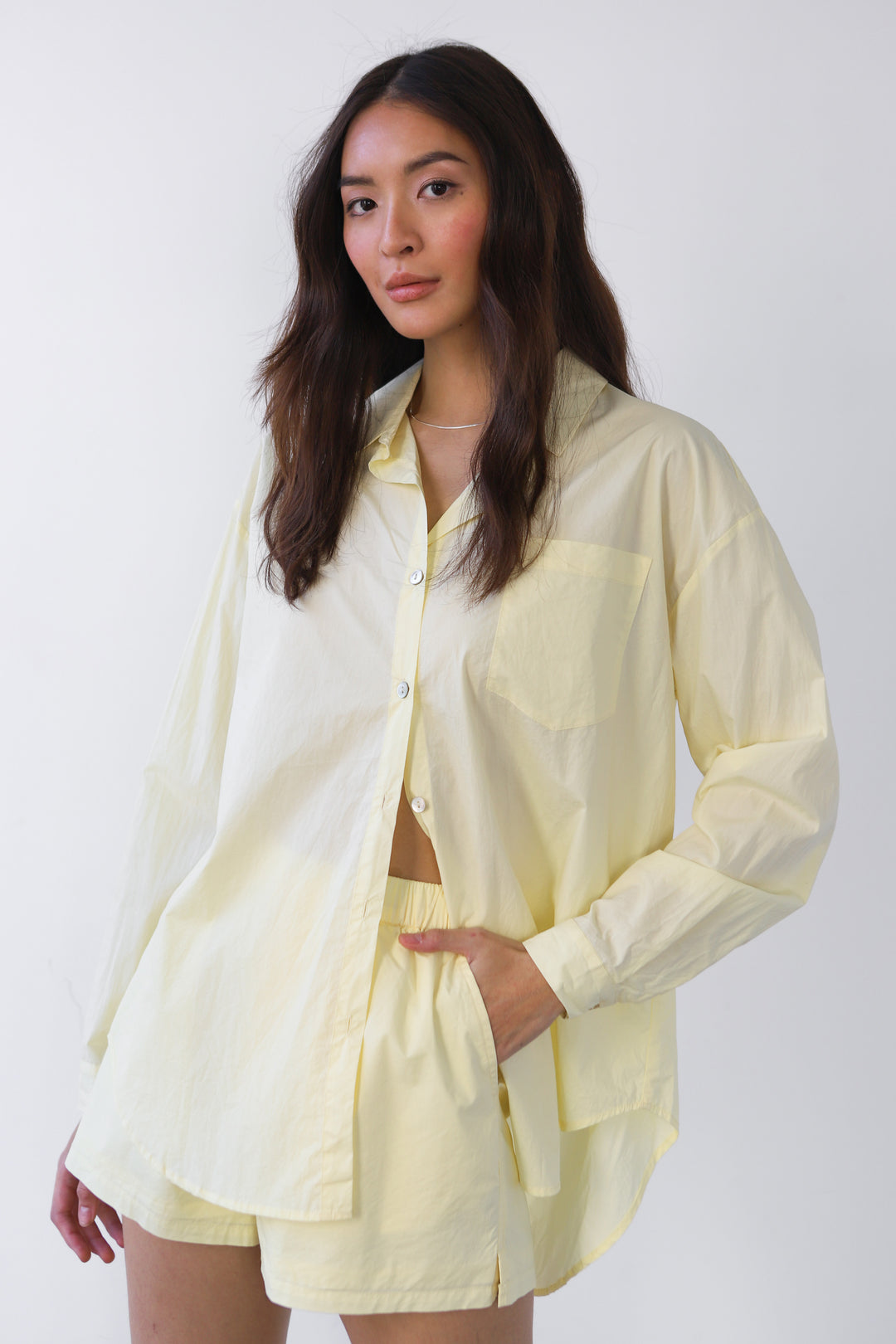 The Poplin Short Set - Butter