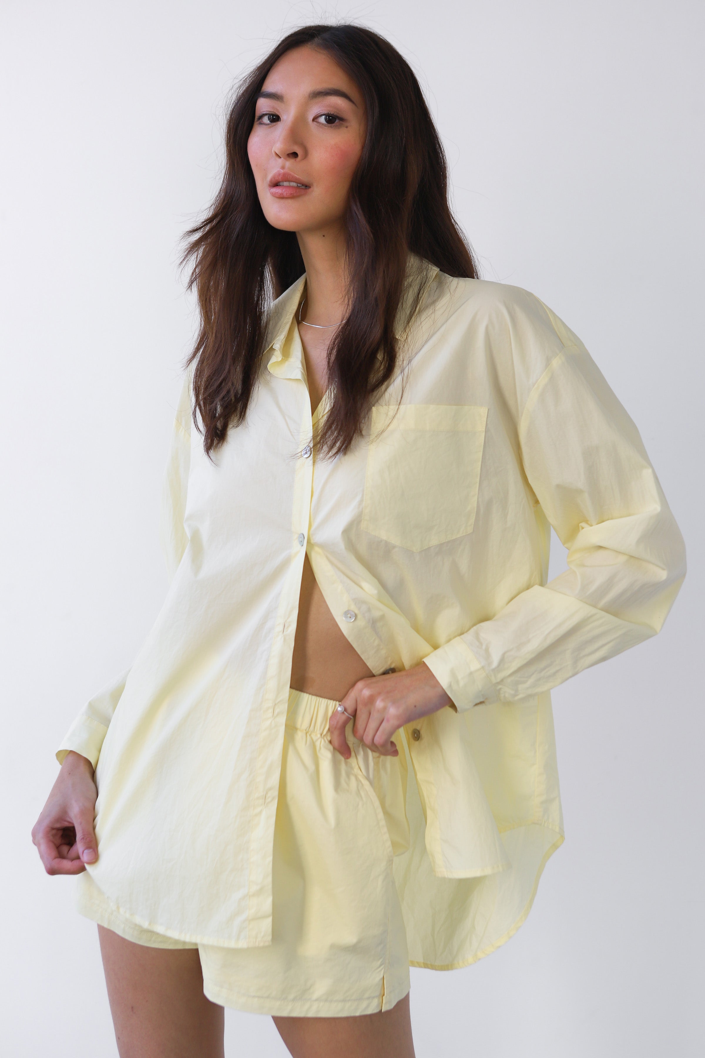 The Poplin Short Set - Butter