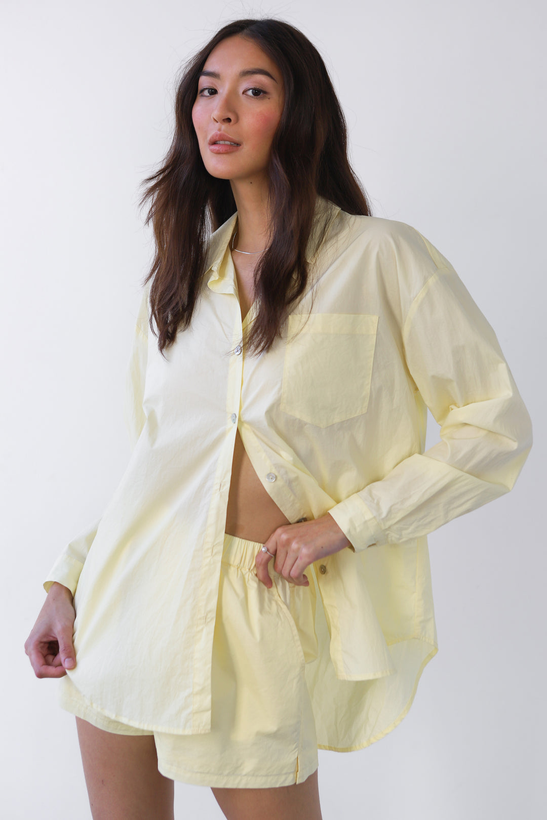 The Poplin Short Set - Butter