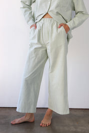 The Pinstripe Boxer Pant - Green