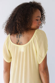 The Sheer Chemise Maxi Dress - Lemon