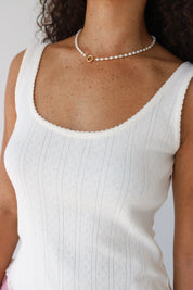 The Pointelle Cami - Creme