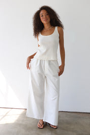 The Oxford Boxer Pant - White