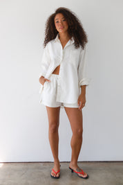 The Oxford Boxer Short - White