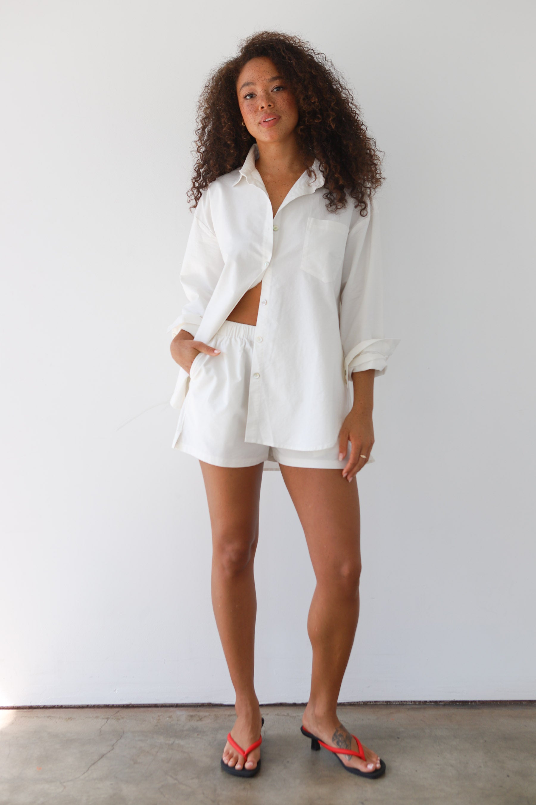 The Oxford Boxer Short - White