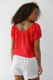 The Linen Boxer Short - White