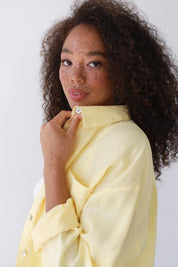 The Linen Button Down - Lemon