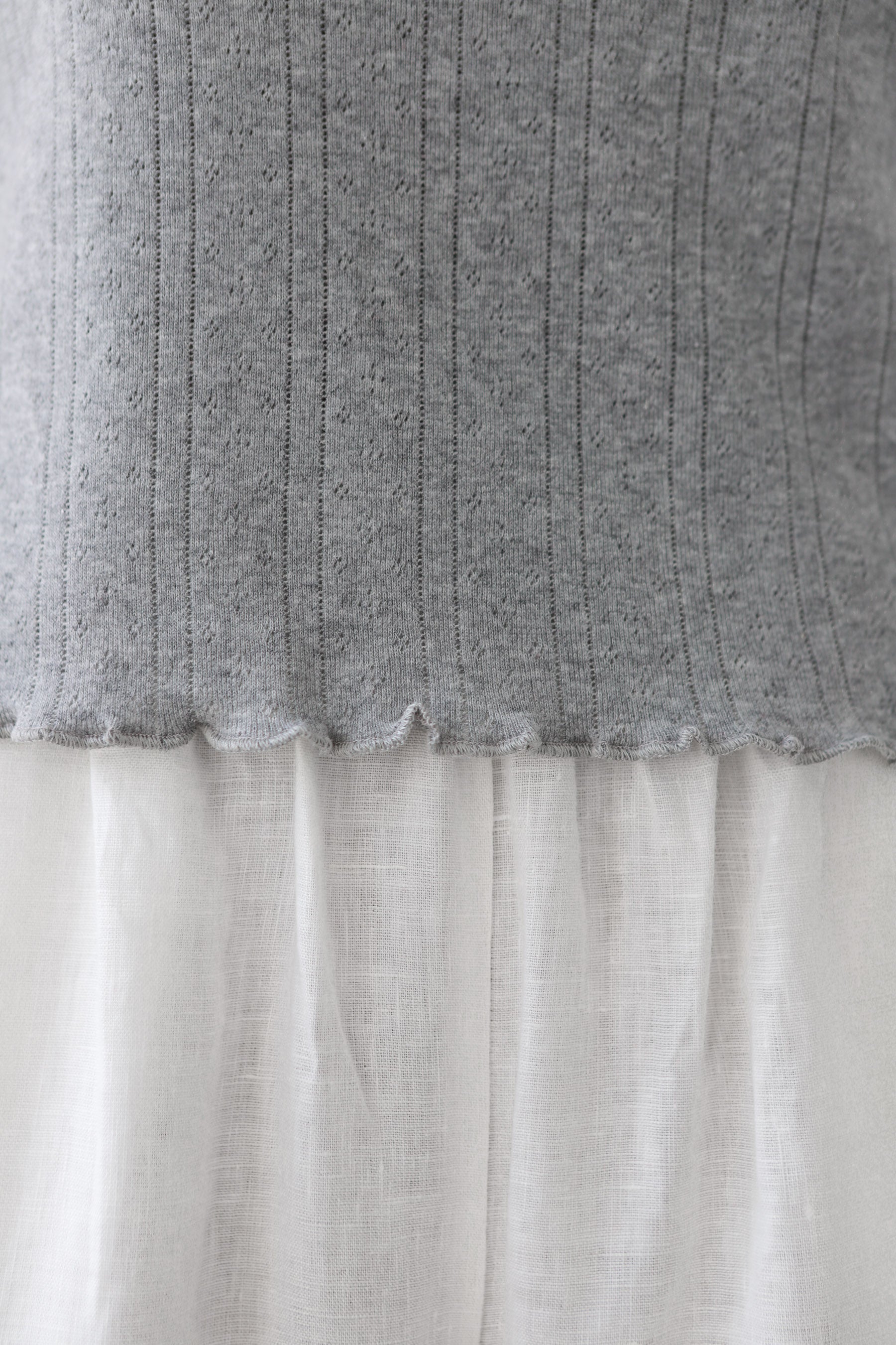 The Pointelle Cami - Heather Grey