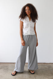 The Pointelle Boxer Pant - Heather Grey