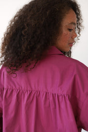 The Poplin Button Down - Plum