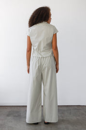 The Poplin Ruched Button Down - Clay