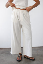 The Pointelle Boxer Pant - Creme