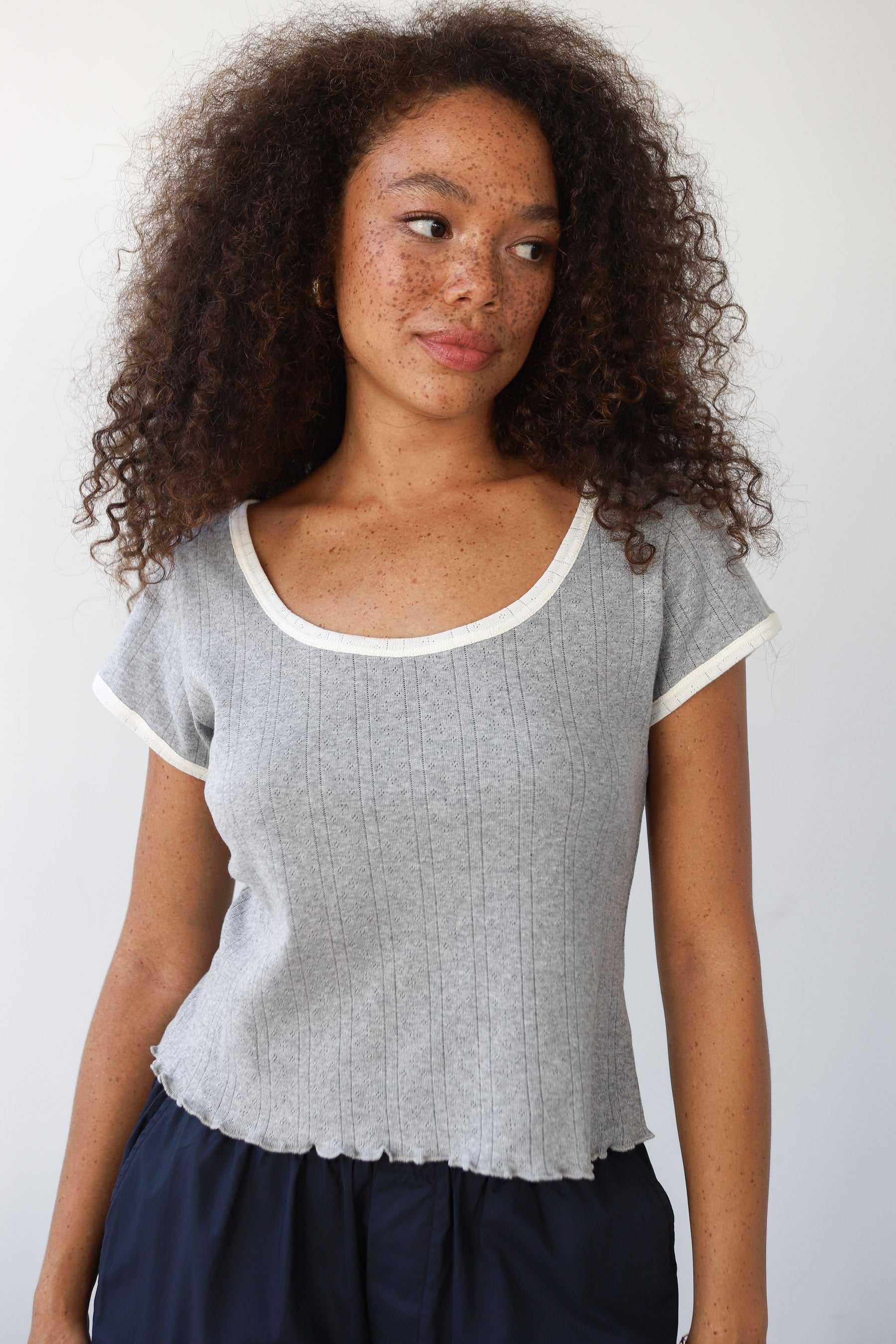 The Ringer Tee - Heather Grey