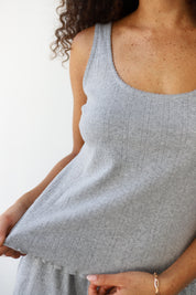 The Pointelle Cami - Heather Grey