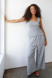 The Pointelle Cami - Heather Grey