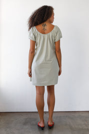 The Poplin Chemise Mini Dress - Clay