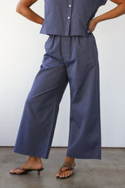 The Pinstripe Boxer Pant - Indigo