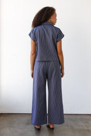 The Pinstripe Boxer Pant - Indigo