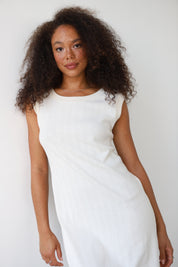 The Pointelle Day Dress - Creme