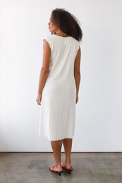 The Pointelle Day Dress - Creme