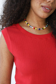 The Pointelle Day Dress - Cherry