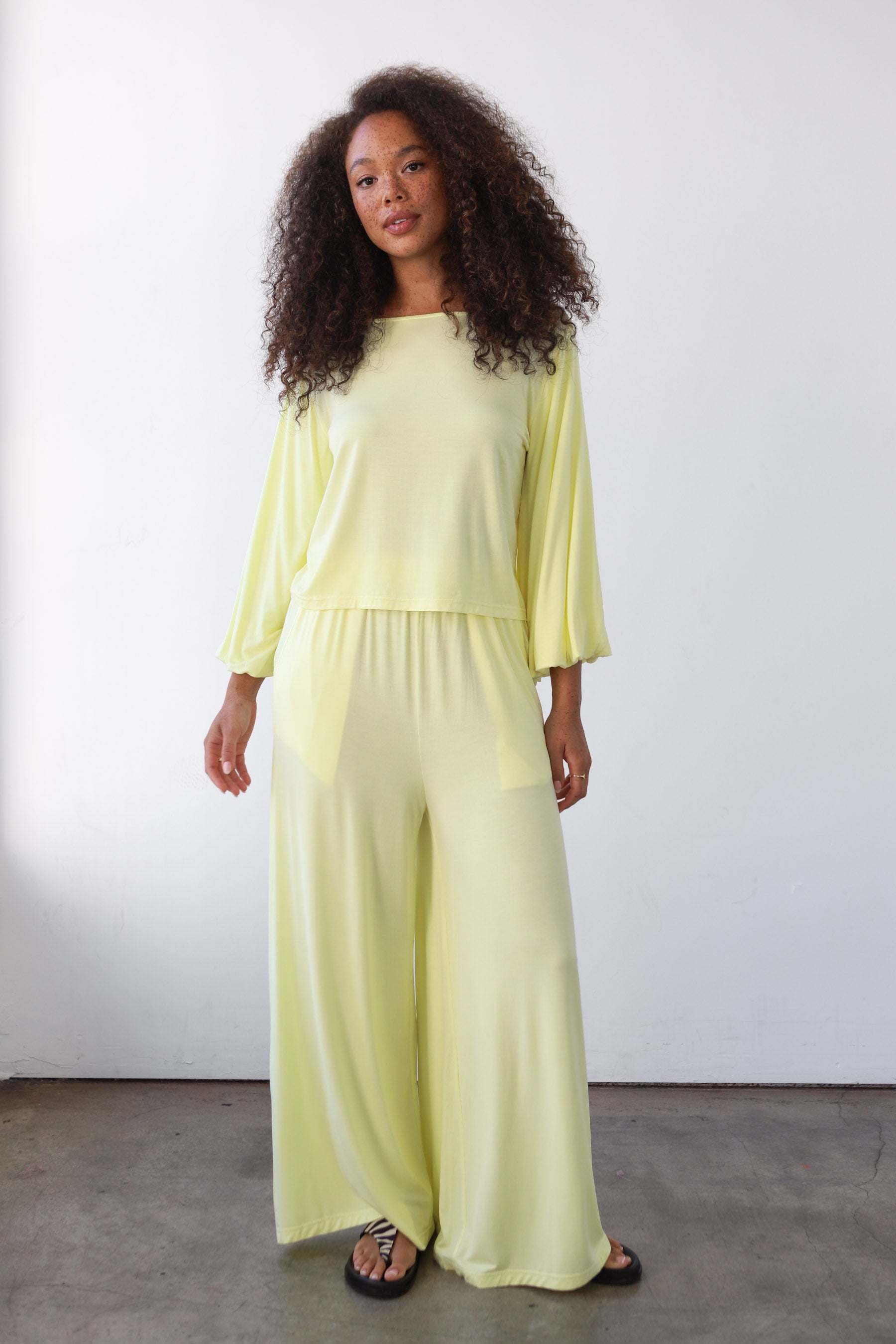 The Jersey Mimi Top - Lemon