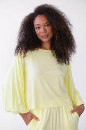 The Jersey Mimi Top - Lemon