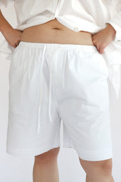 The Poplin Bermuda Short - White