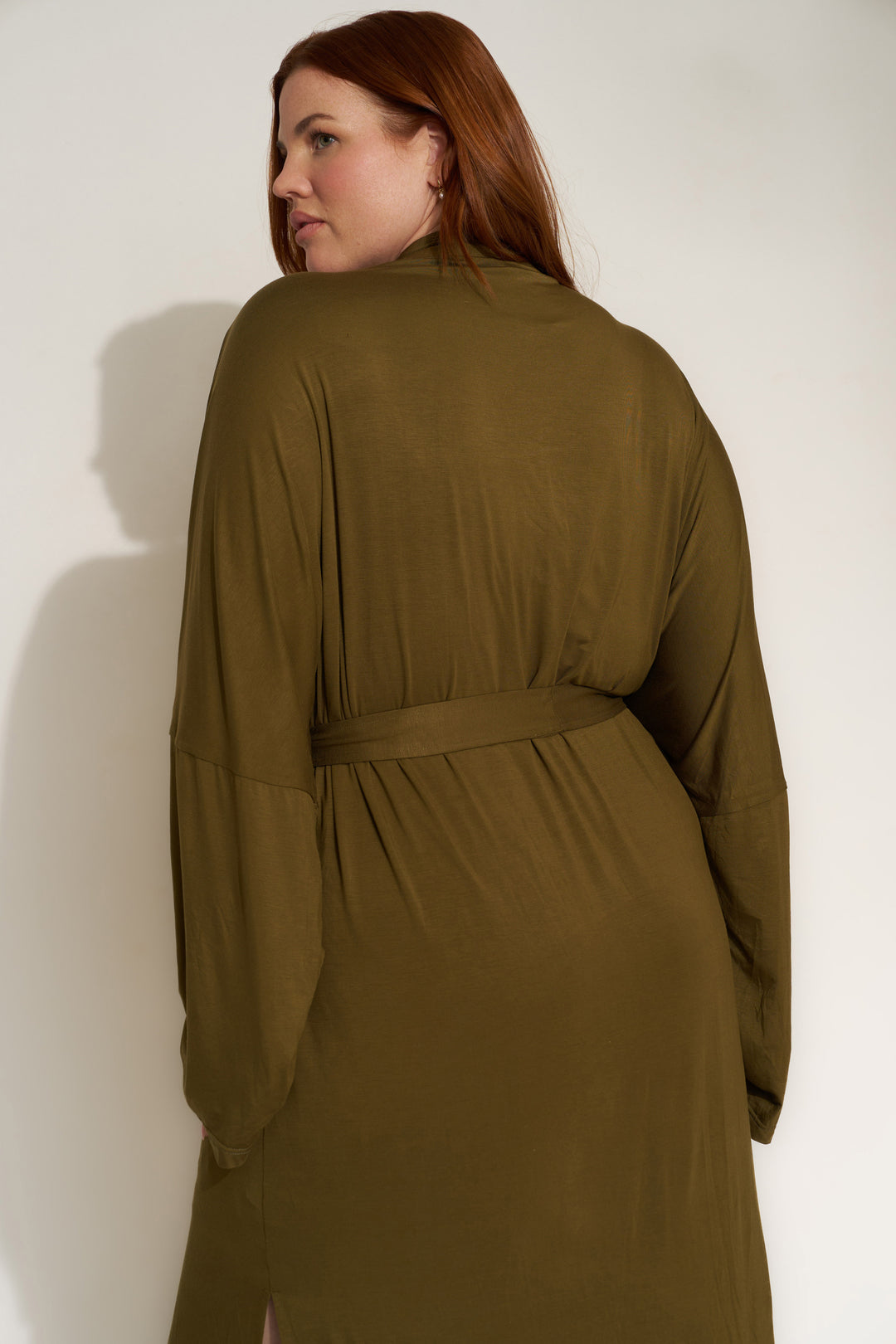 The Jersey Long Robe - Olive